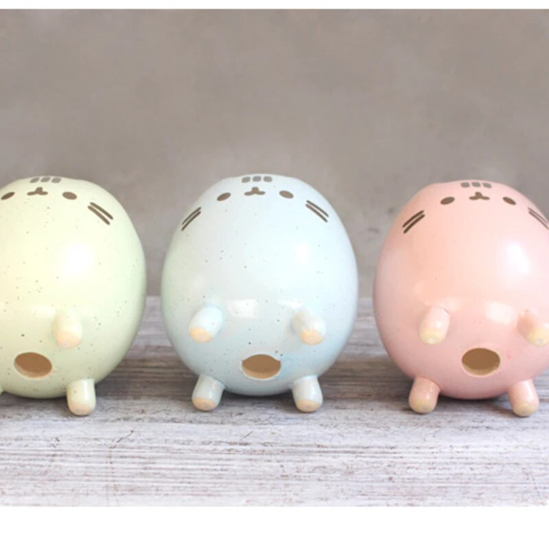 Kerámia virágcserép Aranyos macska zamatos növénycserepek Váza szimulációs ültetőgépek beltéri növényekhez Állatrajzfilm cserepek Otthoni dekoráció