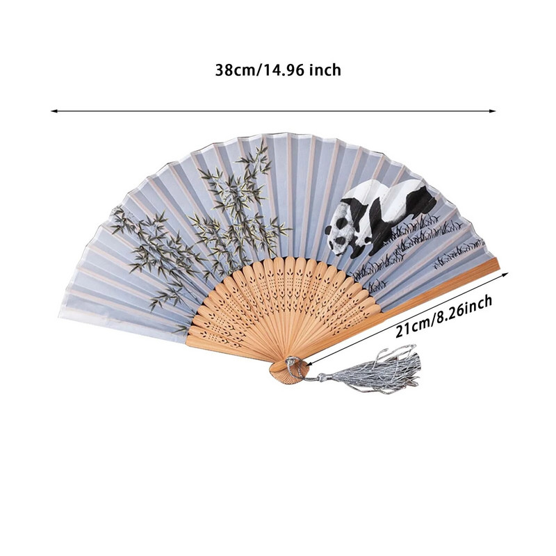 Vintage stílusú selyem összecsukható legyező kínai japán mintás művészet kézműves ajándék lakberendezési díszek táncos kézlegyező esküvői kézlegyező