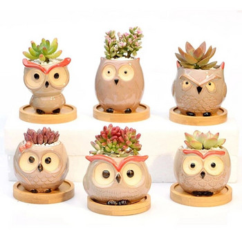 Διακόσμηση Nordic Garden Supplies Creative Succulent Owl Flower Pot Pastoral Cute Animals Οικιακή γλάστρα σε ευρωπαϊκό στιλ