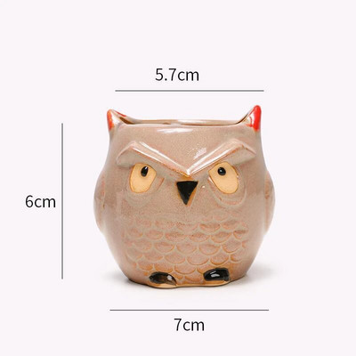 Διακόσμηση Nordic Garden Supplies Creative Succulent Owl Flower Pot Pastoral Cute Animals Οικιακή γλάστρα σε ευρωπαϊκό στιλ