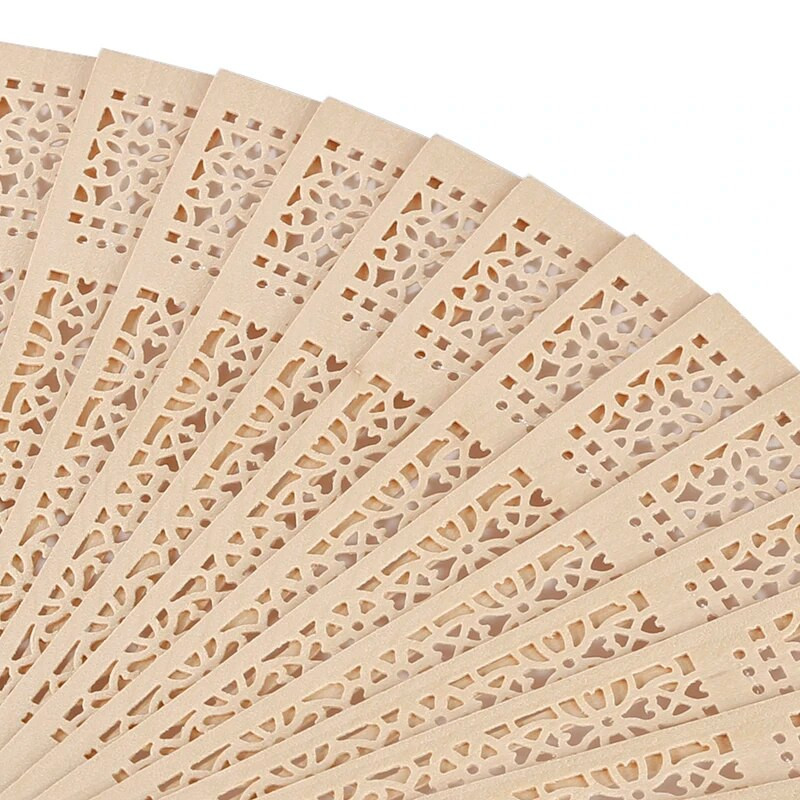 1db kínai kézi legyező fa hajtogatható legyezők Illatos esküvői parti ajándék bambuszlegyező esküvői esküvői parti dekoráció kézműves