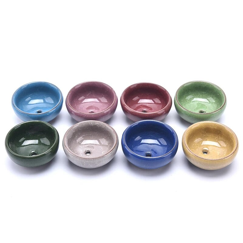 Aranyos Ice-Crack Glaze Virág Kerámia Pozsgás Ültető Mini cserepes lakberendezés