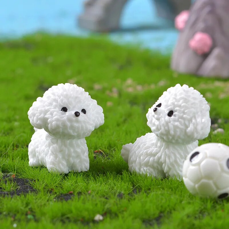 Figurák Miniatűrök Aranyos Kutya Fehér Bichon Frise Mikro Táj díszek Otthoni dekorációhoz Dekoráció Szobaasztalhoz Kiegészítők
