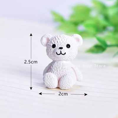 1 τεμ. Ρητίνη Kawaii Bear Figurines Miniature Craft Fairy Garden Στολίδι Μινιατούρα κουκλόσπιτο Αξεσουάρ διακόσμησης σπιτιού Hot sale