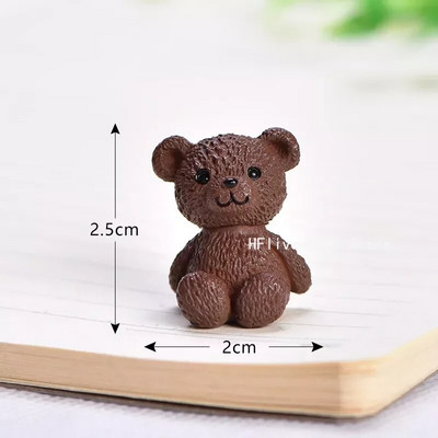 1 τεμ. Ρητίνη Kawaii Bear Figurines Miniature Craft Fairy Garden Στολίδι Μινιατούρα κουκλόσπιτο Αξεσουάρ διακόσμησης σπιτιού Hot sale