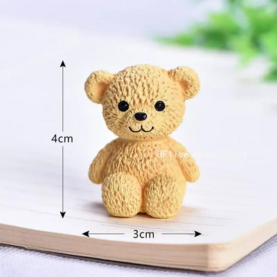 1 τεμ. Ρητίνη Kawaii Bear Figurines Miniature Craft Fairy Garden Στολίδι Μινιατούρα κουκλόσπιτο Αξεσουάρ διακόσμησης σπιτιού Hot sale