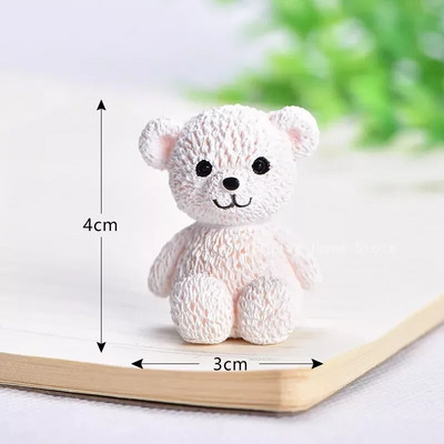 1 τεμ. Ρητίνη Kawaii Bear Figurines Miniature Craft Fairy Garden Στολίδι Μινιατούρα κουκλόσπιτο Αξεσουάρ διακόσμησης σπιτιού Hot sale