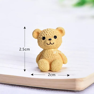 1 τεμ. Ρητίνη Kawaii Bear Figurines Miniature Craft Fairy Garden Στολίδι Μινιατούρα κουκλόσπιτο Αξεσουάρ διακόσμησης σπιτιού Hot sale