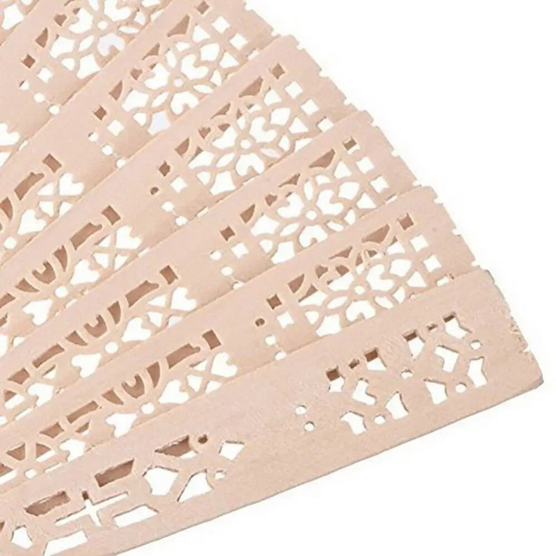 Divat esküvői kézi illatos party faragott bambusz összecsukható ventilátor lakberendezési kínai fa legyező Vintage üreges ókori összecsukható ventilátor
