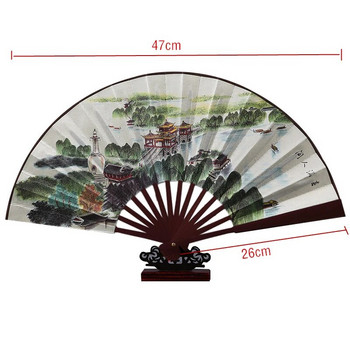 Винтидж бамбуков вентилатор в китайски стил, сгъваем вентилатор от копринен плат, сватбено танцово парти, ръчен вентилатор, декорация на дома