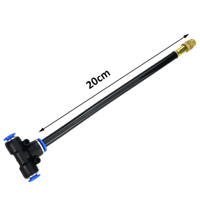 6db szabadon hajlítható sárga réz ködfúvóka 8 mm-es egyenes nyomózáras csuklós kerti öntöző párásító permetező