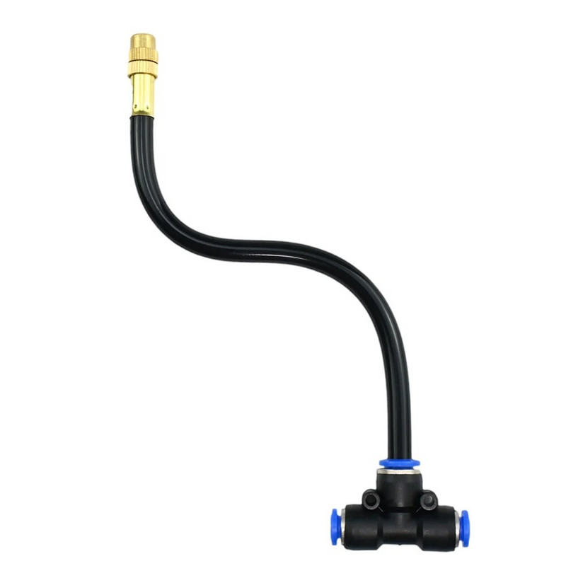 6db szabadon hajlítható sárga réz ködfúvóka 8 mm-es egyenes nyomózáras csuklós kerti öntöző párásító permetező