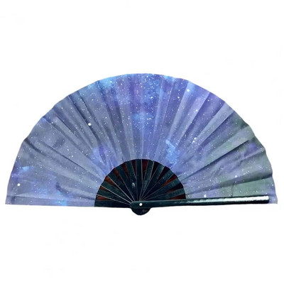 Folding Fan Floral Leopard Starry Sky Print Χορός Κομψά πάρτι χειρός Φεστιβάλ Παράσταση Μοναδικό Δώρο για Φεστιβάλ
