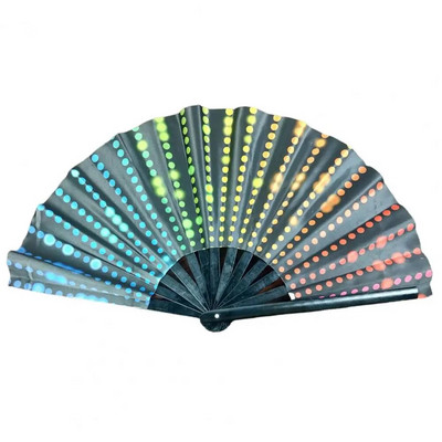 Folding Fan Floral Leopard Starry Sky Print Χορός Κομψά πάρτι χειρός Φεστιβάλ Παράσταση Μοναδικό Δώρο για Φεστιβάλ
