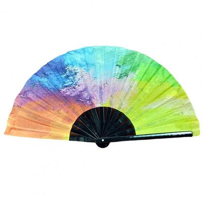 Folding Fan Floral Leopard Starry Sky Print Χορός Κομψά πάρτι χειρός Φεστιβάλ Παράσταση Μοναδικό Δώρο για Φεστιβάλ
