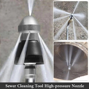 Βυθοκόρηση σωλήνων υψηλής πίεσης Ακροφύσιο καθαρισμού πλύσης αποχέτευσης οικιακού αεραγωγού Καθαρισμός πλύσης αποχέτευσης 6 εξαρτημάτων Ακροφύσιο μηχανής Z8g0