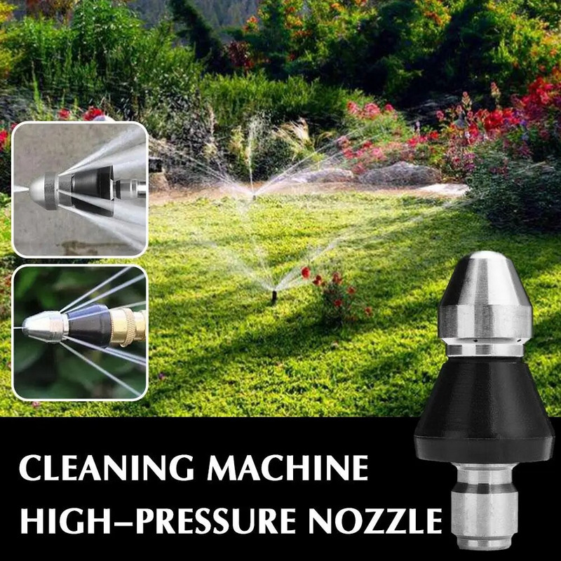 Nagynyomású cső kotrás tisztító fúvóka mosó csatorna otthoni vízsugár lefolyó mosás tisztítás 6 tartozék gép fúvóka Z8g0