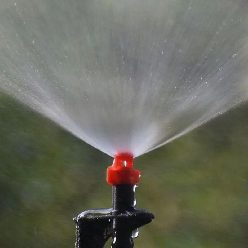 90/180/360 fokos öntözési refrakciós vízpermetező fúvóka 15 cm-es tartócsatlakozó ködfúvókával permetező 10 db