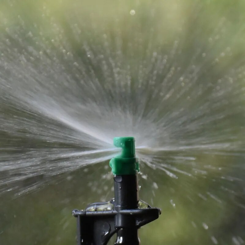 90/180/360 fokos öntözési refrakciós vízpermetező fúvóka 15 cm-es tartócsatlakozó ködfúvókával permetező 10 db