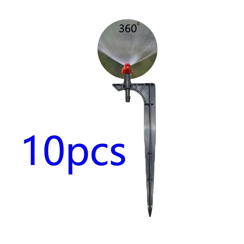 90/180/360 fokos öntözési refrakciós vízpermetező fúvóka 15 cm-es tartócsatlakozó ködfúvókával permetező 10 db