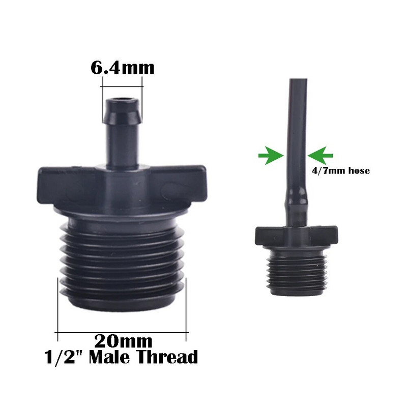 1/2 hüvelykes adapter csatlakozó, 5-utas kerti öntöző, állítható párásító porlasztó öntözés, 1-10 db