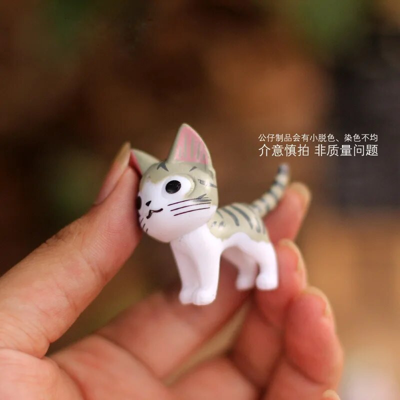 6 db Macska Terrárium Sajtos Macskafigurák Miniatűr figura Tündér Kerti Miniatűr Kerti Dekoráció Miniatűr Tündérfigurák