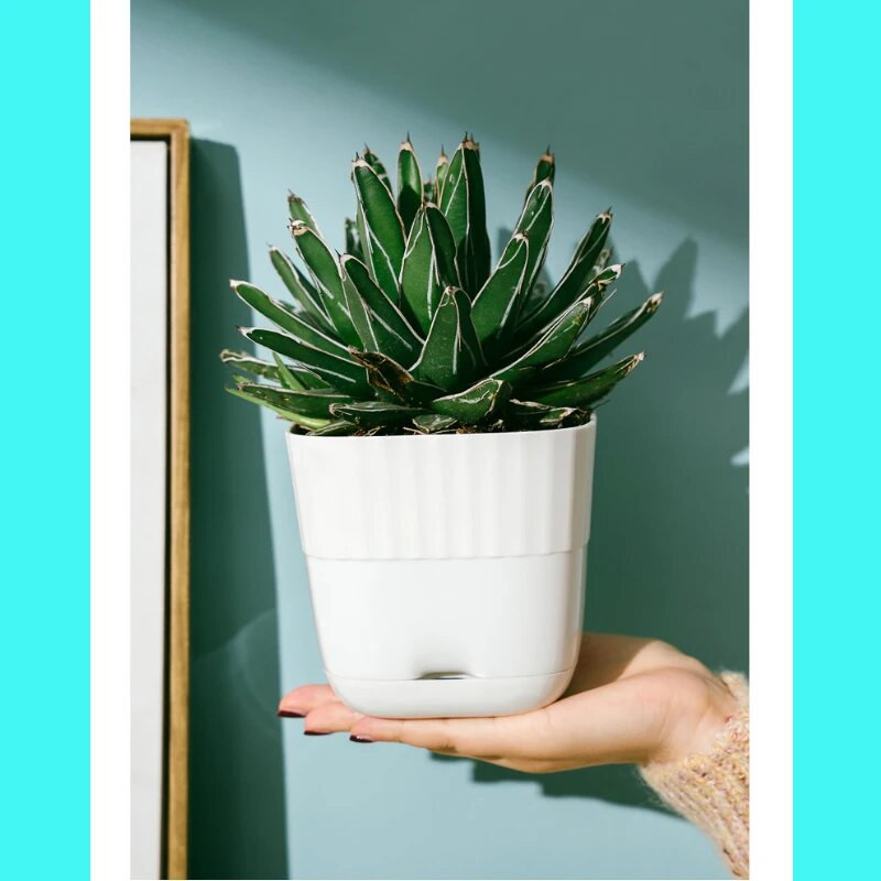 1PS Nordic Simple Style imitációs kerámiagyanta műanyag nagy virágcserepes kerti ültető tartály