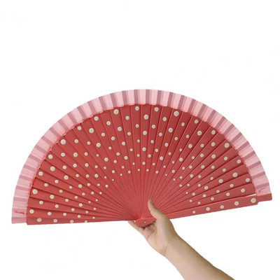 Πτυσσόμενος ανεμιστήρας Antiquity Double-sided Dancing Fan Craft Gift Dancing Hand-pained Wood Spanish Hand Fan Party Supplies