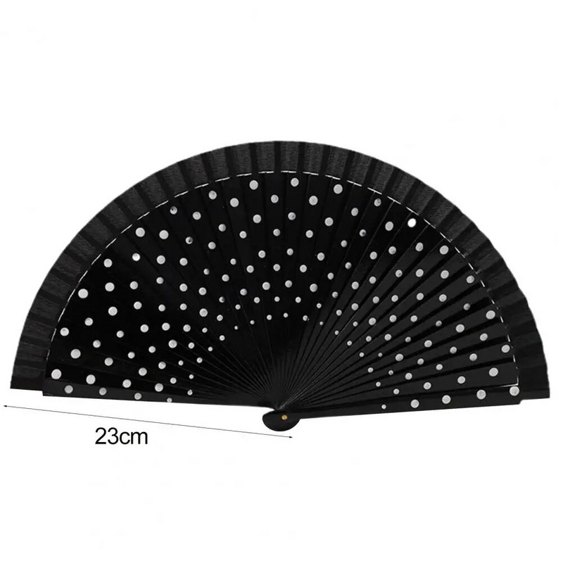 Sulankstomas vėduoklis Antikiniai Dvipusiai šokantys gerbėjai Amatai Dovana Šokiai Rankomis dažytas medis Ispanijos rankų ventiliatoriaus vakarėlio reikmenys