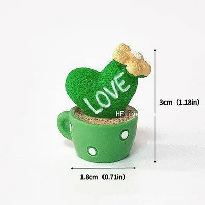 1pc/4pc Cute Mini Resin Cactus Micro Landscape Στολίδι Μικροσκοπικά είδη επίπλων Φυτά κήπου σε γλάστρες Διακόσμηση αυτοκινήτου με άγαλμα