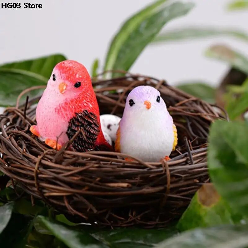 1/4/8 2,2*3cm aranyos rajzfilm színes légy madár veréb kis szobor figura dísz miniatűr gyerekeknek játék dekorációs ajándék