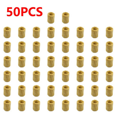 50/100 τεμ. Single Hole Grow Plug Media Plug Starter Cubes Rock Wool Plant Hydroponic Progation Transplanting Seedling Soil Block