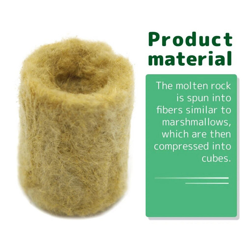 50/100db Egylyukú növesztőanyag-dugó indító kockák kőzetgyapot növény hidroponikus szaporítása átültetés palánta talajtömb