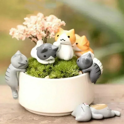 1/3/5 τεμ. Cartoon Lucky Cat Home Garden Bonsai Διακοσμήσεις Μινιατούρες Δώρο Lovely Micro Landscape Kitten Miniature Craft