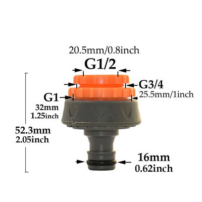 1/2`` 3/4`` 1`` žarnos greito jungties nipelis OD 16 mm 20 mm sodo žarna vandens stabdymo jungiamosios detalės Vamzdžių taisymas laistymo pistoleto adapteris