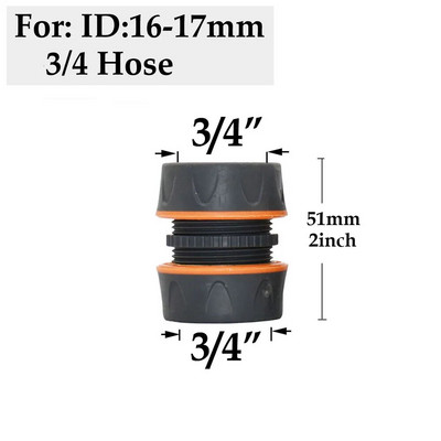 1/2`` 3/4`` 1`` žarnos greito jungties nipelis OD 16 mm 20 mm sodo žarna vandens stabdymo jungiamosios detalės Vamzdžių taisymas laistymo pistoleto adapteris