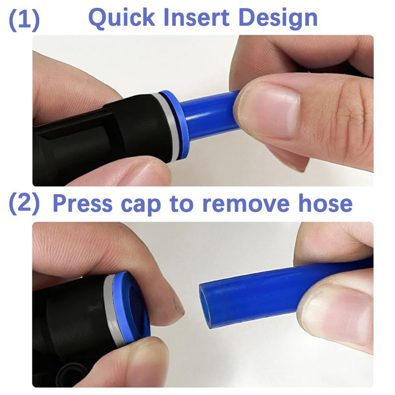 1 db 4-16 mm-es golyósszelepes tömlőadapter csúszózár gyors behelyezhető kioldó csatlakozó leállítás leállító víz pneumatikus csőszerelvények réz
