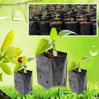 Μαύρη PE φυτών κήπου Growing bag Breathable Seeds Start Germinate Planter Container for Seedling Transplanting Pot καλλιέργειας
