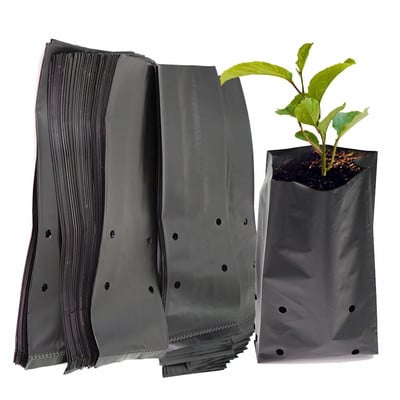 Черна PE градинска чанта за отглеждане на дишащи семена Контейнер за плантатор за покълване за разсад Саксия за отглеждане