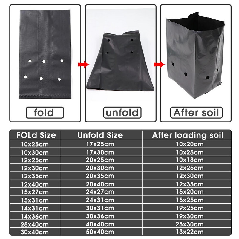 Must PE aiataimede kasvukott Hingavad seemned Start idanema istutusnõu seemikute siirdamiseks kultiveerimispotile