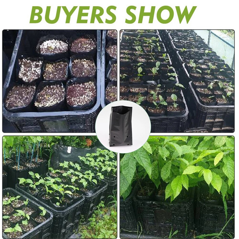 Must PE aiataimede kasvukott Hingavad seemned Start idanema istutusnõu seemikute siirdamiseks kultiveerimispotile