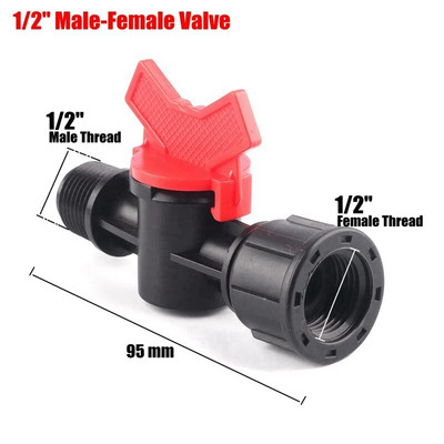 1 τμχ 1/2" 3/4" Μίνι σφαιρική βαλβίδα με σπείρωμα Υψηλής ποιότητας συνδετήρες νερού κήπου Ελεγκτές διακόπτη νερού βαλβίδας άρδευσης με σταγόνες