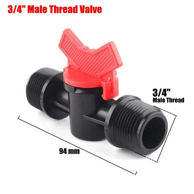 1 τμχ 1/2" 3/4" Μίνι σφαιρική βαλβίδα με σπείρωμα Υψηλής ποιότητας συνδετήρες νερού κήπου Ελεγκτές διακόπτη νερού βαλβίδας άρδευσης με σταγόνες