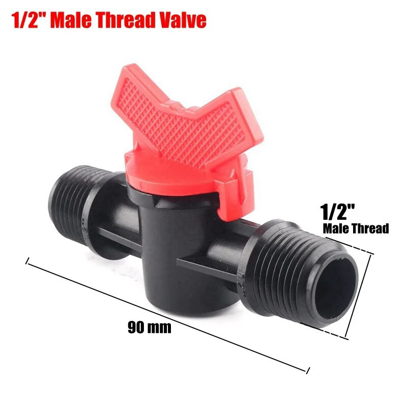 1db 1/2" 3/4" menetes mini golyóscsap Kiváló minőségű kerti vízcsatlakozók csepegtető öntözőszelep tömlőkapcsoló vízszabályozók