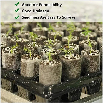 50 τμχ Transplant Nursery Nursery Bag Biodegradable Non Woven Seed Nursery Bag Grow Bag Seedling Pot Container
