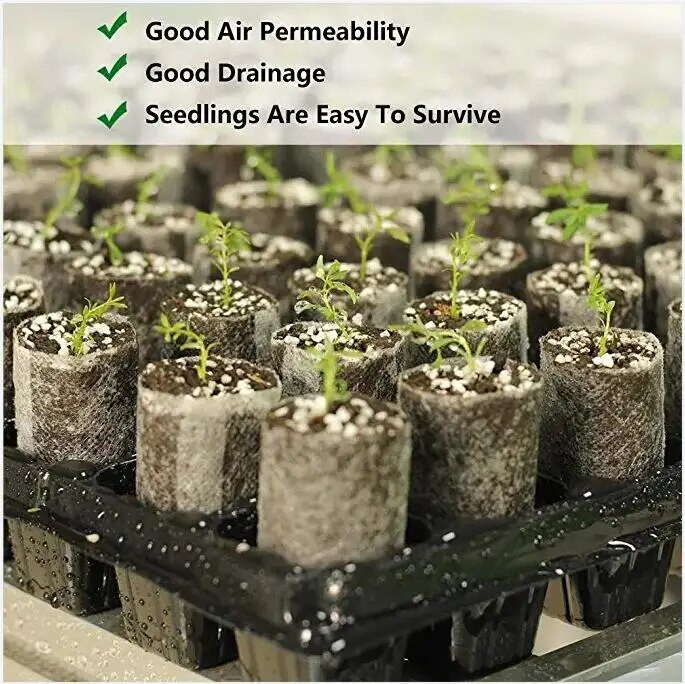 50 vnt. persodinamas medelyno maišelis Biologiškai skaidus neaustinis sėklų auginimo maišelis sodinukų vazono konteineris