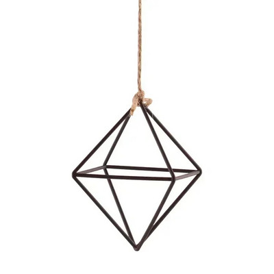 Geometrinis metalinis gėlių laikiklis, sodo krepšelis, sienų apdaila, kabantis oro augalas, vazonų lentynos laikiklis