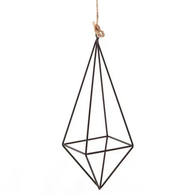 Geometrinis metalinis gėlių laikiklis, sodo krepšelis, sienų apdaila, kabantis oro augalas, vazonų lentynos laikiklis