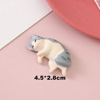 Διακοσμητικό κόσμημα 6 τμχ Cartoon Resin Cute Simulation Cat Barrett Scrapbook Craft Diy Miniature Στολίδι