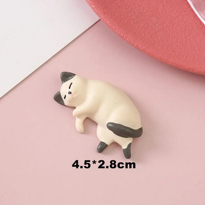 Διακοσμητικό κόσμημα 6 τμχ Cartoon Resin Cute Simulation Cat Barrett Scrapbook Craft Diy Miniature Στολίδι